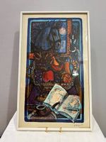 Lithografie mit Pferd, Stillleben und Künstlerbuch 43 x 72cm