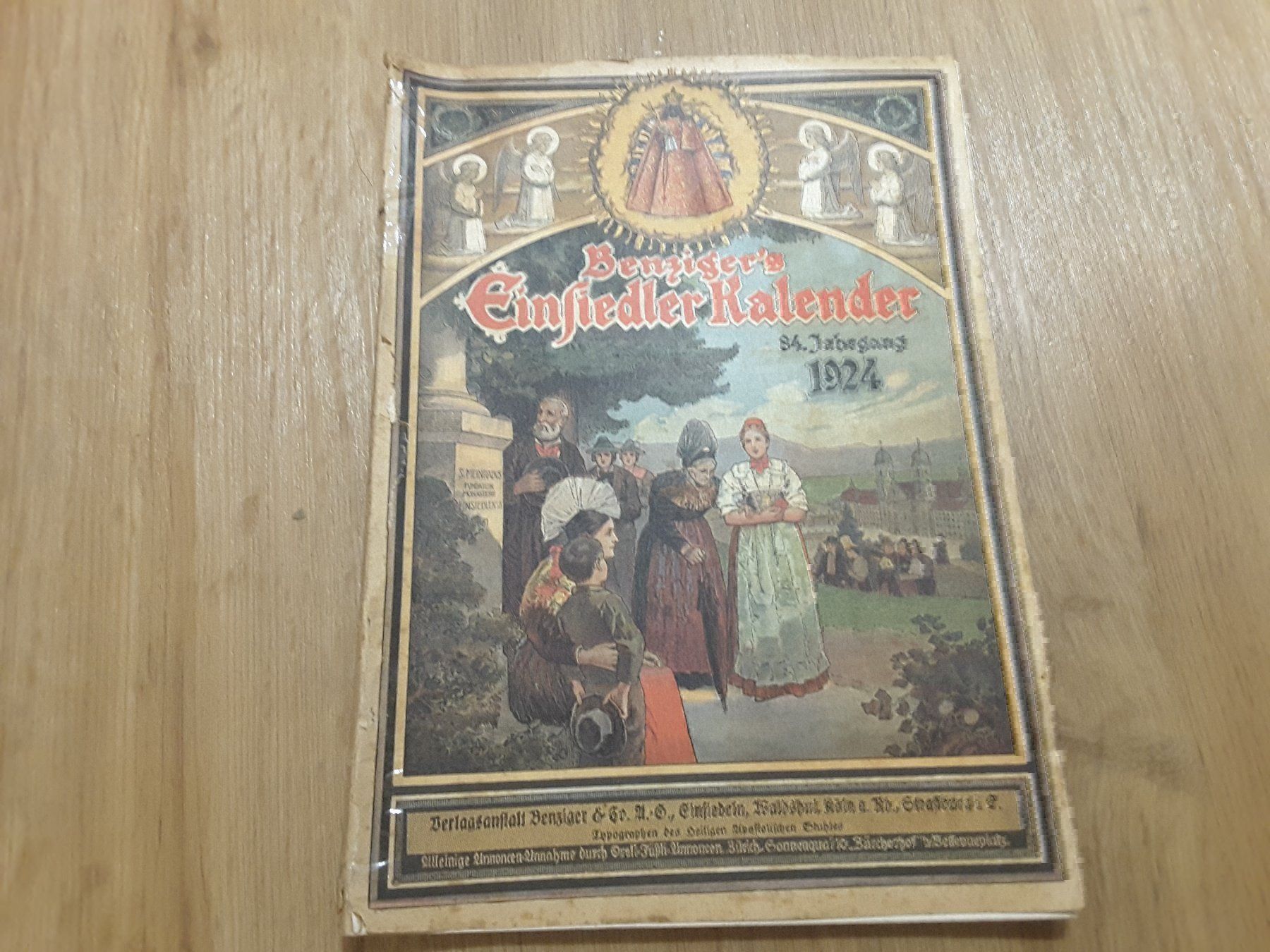 Calendari: Benzigers Einsiedler Kalender 1924 – Usato da Reichenburg venduto da Pipo-67