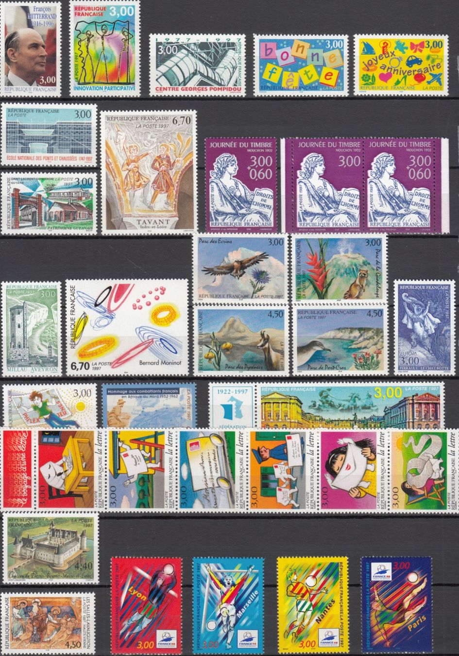 Alle Briefmarken: Frankreich 1997 postfrisch – Gebraucht aus Bürglen TG von StampGraf