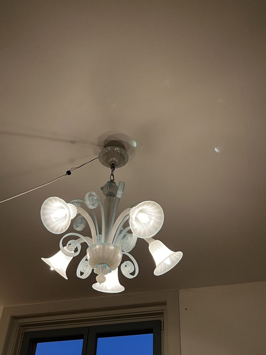 Lampadari & plafoniere: Mid Century Murano Glas Kronleuchter  – Usato da Bern venduto da fotolog111 3