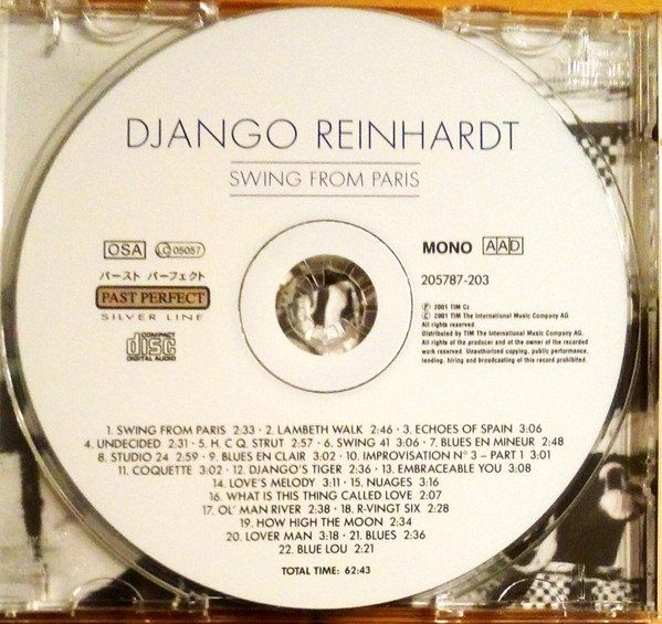 CD: Django Reinhardt SWING FROM PARIS Stephane Grapelli Gypsy CD – Usato da Kandergrund venduto da Sososo 2