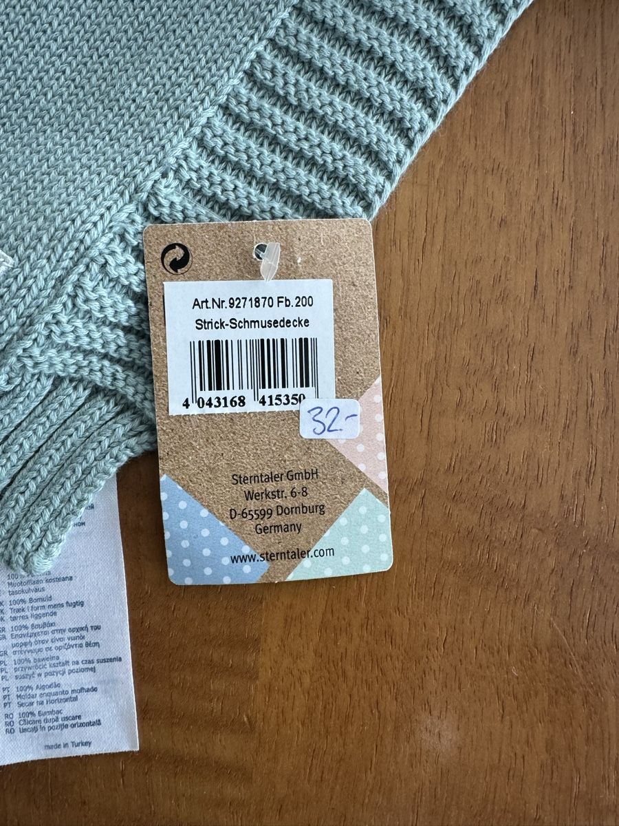 Coperte: Sterntaler Baumwolldecke – Nuovo e nell'imballaggio originale da Kerns venduto da Kaefer2003 3
