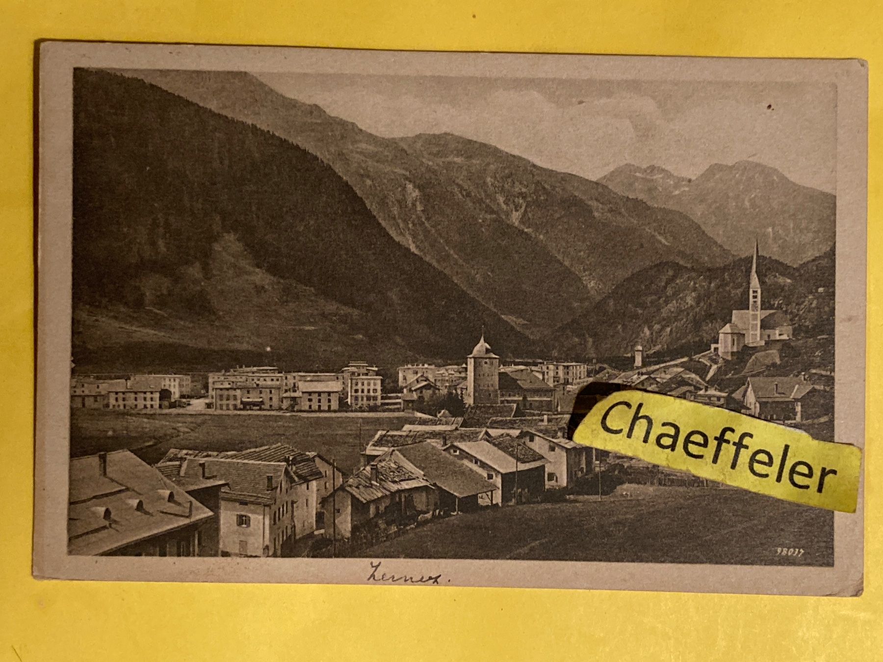 Ansichtskarten: 1923 Zernez mit Piz Linard – Gebraucht aus Zürich von Chaeffeler