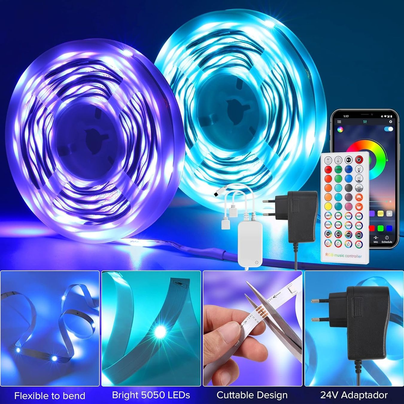 Ghirlande e barre luminose: LED Strip 10M – Nuovo e nell'imballaggio originale da Nuglar venduto da SaleRitter