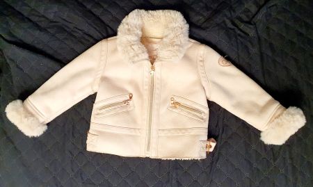 Süsses Mädchen Herbst/Winterjacke rosa Gr. 74 Fellkragen