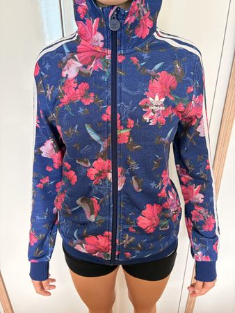 Felpa con cappuccio Adidas donna floreale