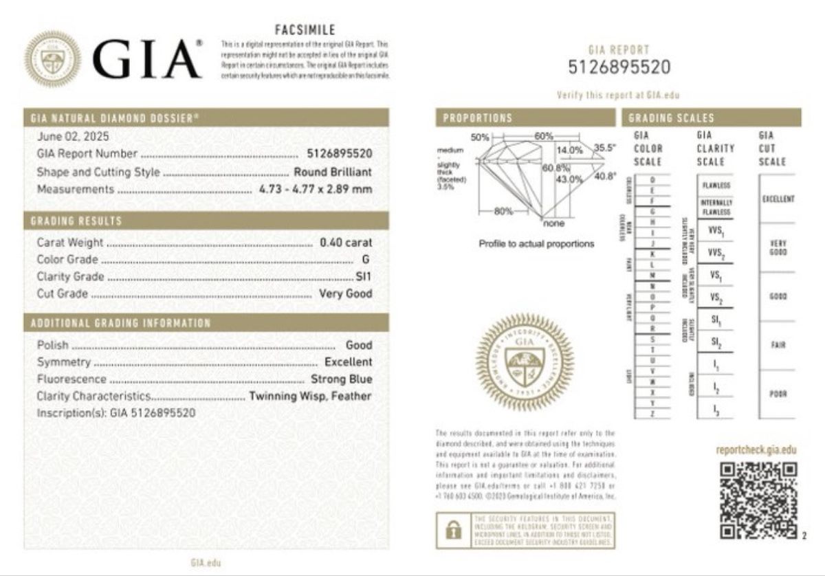 Pierres précieuses: Natürlicher GIA-Diamant 0.40 ct  – Neuf (Voir description) à Balgach par MuratAk 1