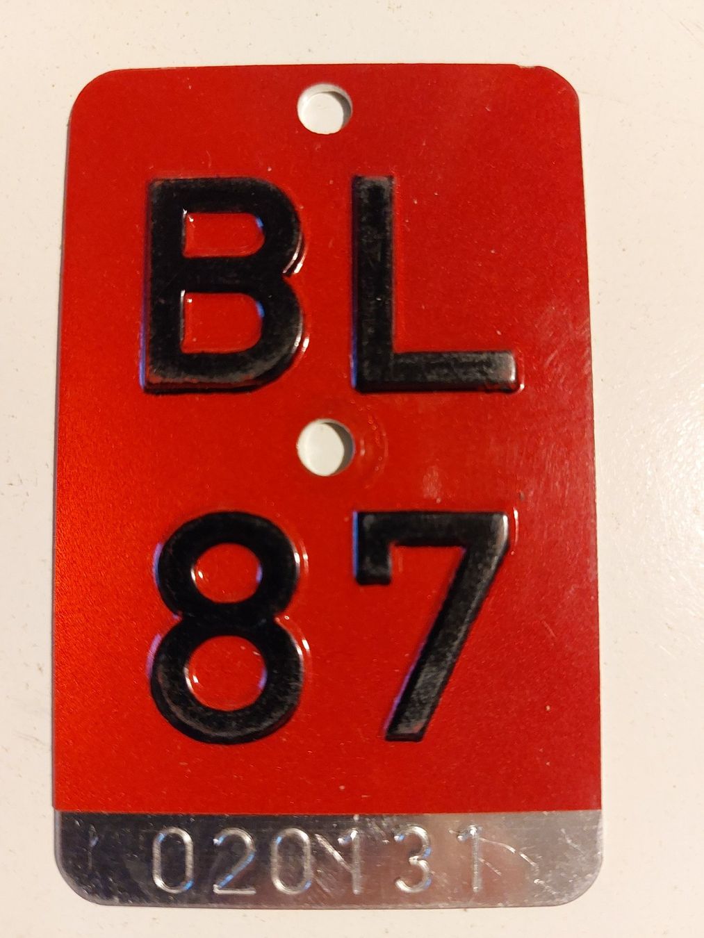 Sachs Insegne: Velonummer BL 87 plaque velo – Usato da Schenkon venduto da Uhu007