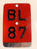 Velonummer BL 87 plaque velo