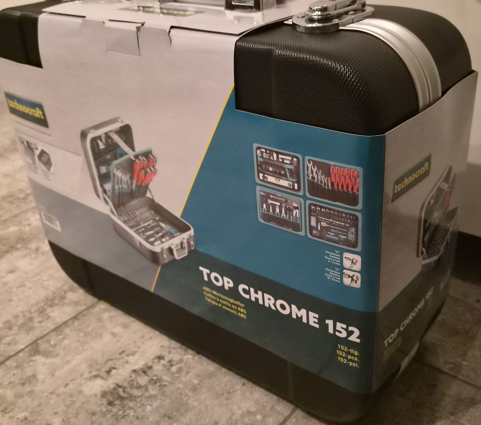 Technocraft Tutti gli attrezzi: Technocraft Werkzeugkoffer Top Chrome 152-tlg neu – Nuovo e nell'imballaggio originale da Amriswil venduto da MU8580