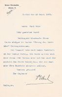 Peter Emil Huber-Werdmüller †1915 Unternehmer Autograph 1901
