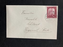 Schweiz 1953 Neujahrsgruss Briefli 5 Rp PJ 29.XII. STEG