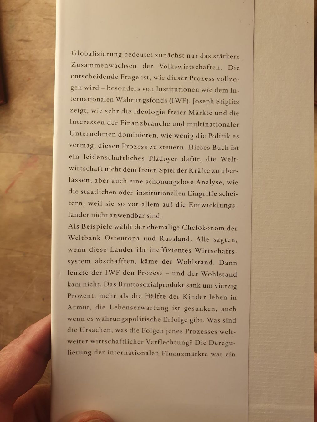 Libri: Die Schatten der Globalisierung - Joseph Stiglitz – Usato da Zürich venduto da loosebone 1
