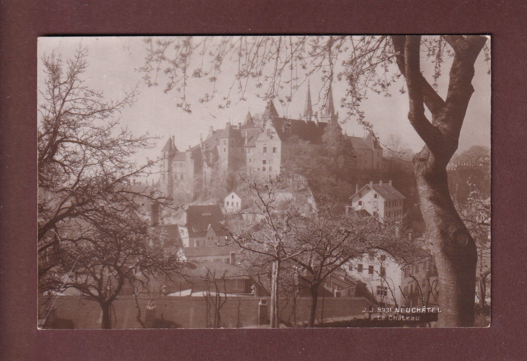 Ansichtskarten: NEUCHÂTEL - Le Château - 1917 – Gebraucht aus Pully von nicecards-shop