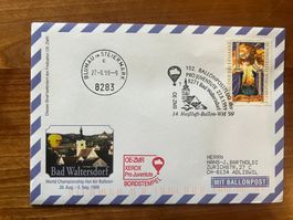 Ballonpost Österreich mit super Stempel 1999 Luxus  (V23)