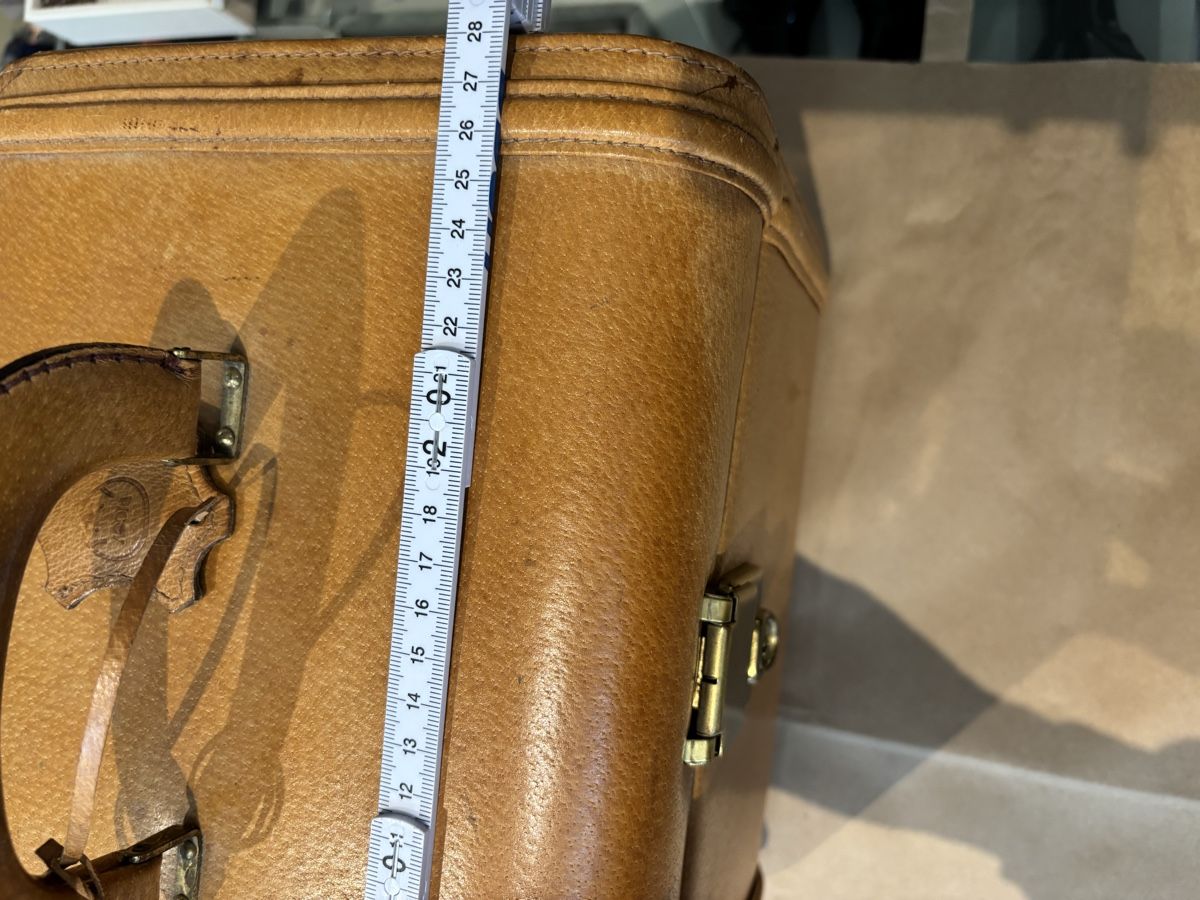 Valigie: Kosmetikkoffer Echt Schweinsleder hellbraun Vintage – Usato da Burgdorf venduto da VouSchoen 1