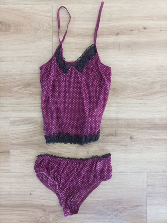 LivCo Corsetti Set "Lila mit Pünktchen" (Grösse S/M)