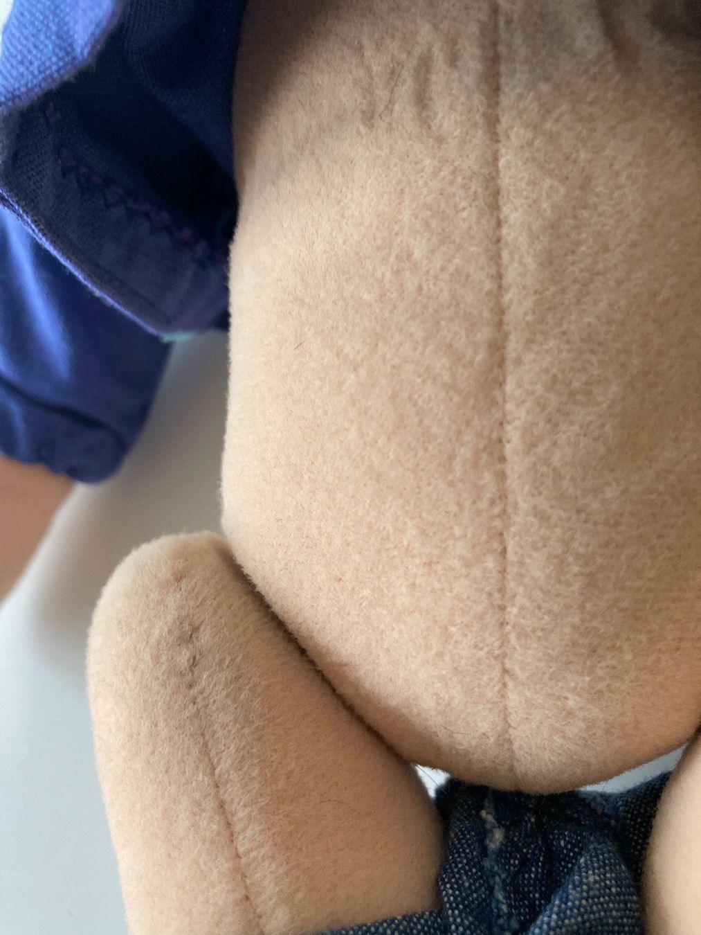 Bambole: Puppenkind Pappmaché Kopf Stoffkörper 40cm – Usato da Allschwil venduto da Maline1 3