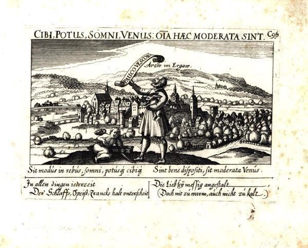 Stiche: Aarau Kupferstich von 1637 – Gebraucht aus Rafz von Helvet32 1