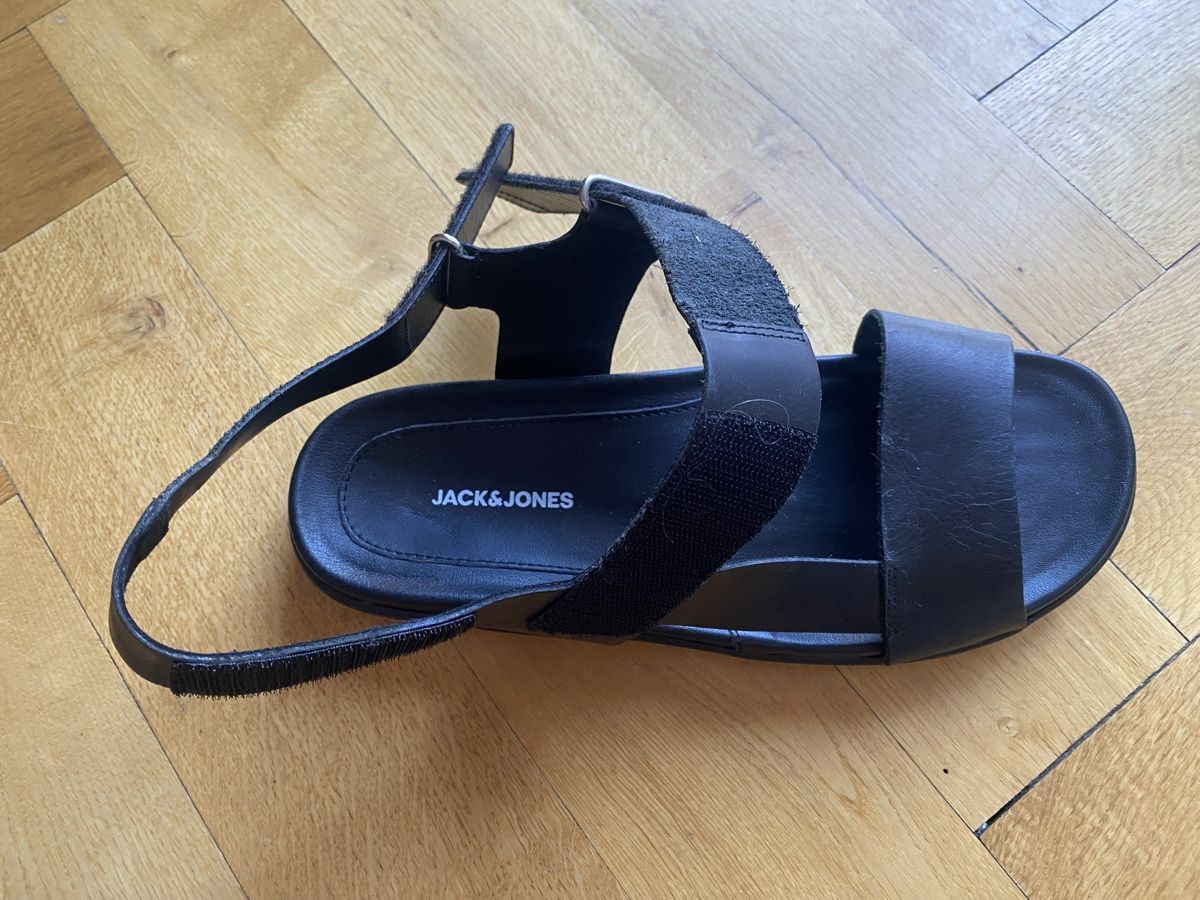 Jack & Jones Scarpe da uomo: Leder-Riemensandalen schwarz Gr. 43 – Nuovo (secondo la descrizione) da Zürich venduto da rotschwarzkaeppchen 2