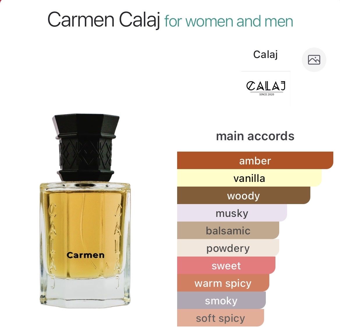Profumi & Eau de Toilette: NICHE - 2ml EXDP Carmen by Calaj – Nuovo (secondo la descrizione) da Genève venduto da StaceyH 2