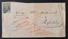 Briefstück Strubel 23B von Rothenburg - Stabstempel Eschenz
