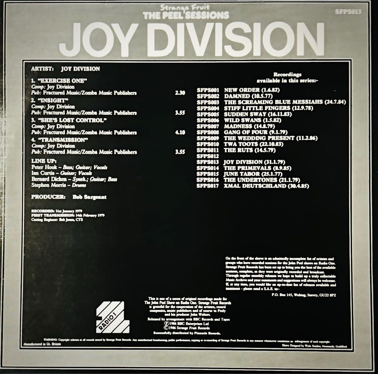 Dischi in vinile: Joy Division - The Peel Sessions EP - 1986 – Nuovo (secondo la descrizione) da Erlinsbach SO venduto da 400_n956 1