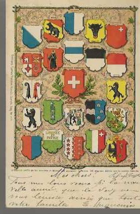 Cartes postales: carte postale Cantons suisses – D'occasion à Sorvilier par carose01