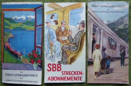 SBB 3 Prospekte, 1950 und   1952