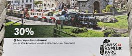 30% Rabatt auf Swiss Vapeur Parc Eintritt