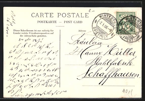 Cartes postales: Winterthur, Äussere Schaffhauserstrasse – D'occasion à Berlin par bartko-reher 1