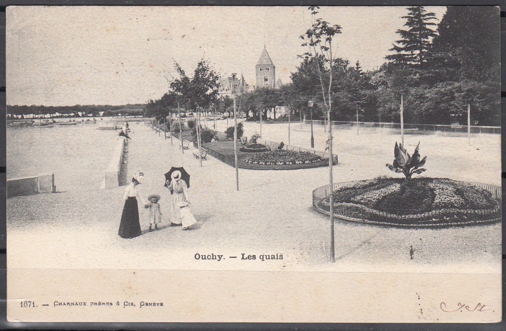 Cartoline postali: AK Ouchy 1901 VD – Usato da Herrliberg venduto da Lfrifda