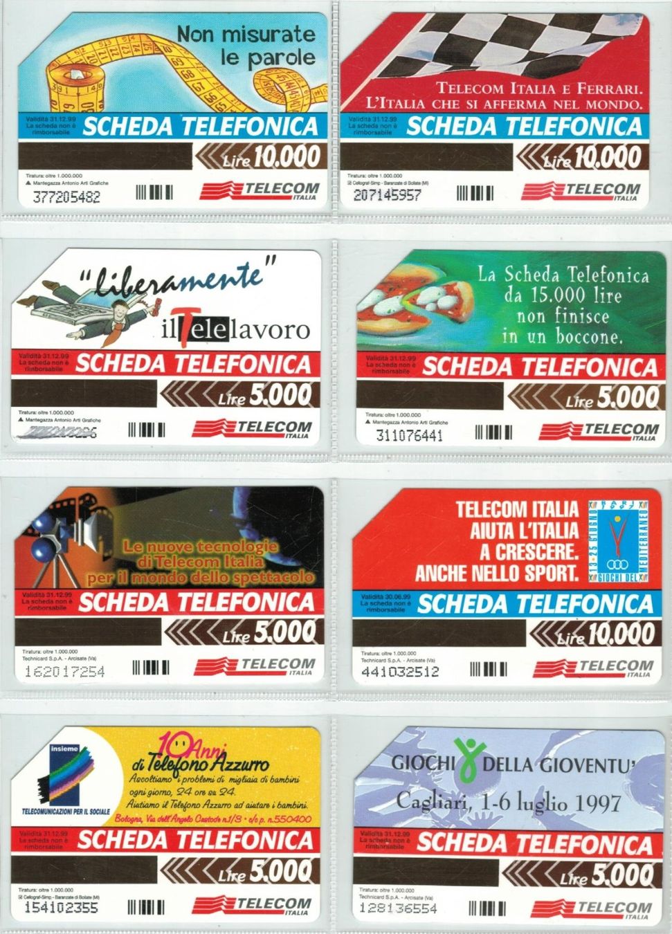 Schede telefoniche: 8 Telefonkarten Italien – Usato da Zürich venduto da Tolima194 1