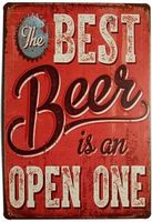 Rusty Blechschild-THE BEST BEER IS AN OP