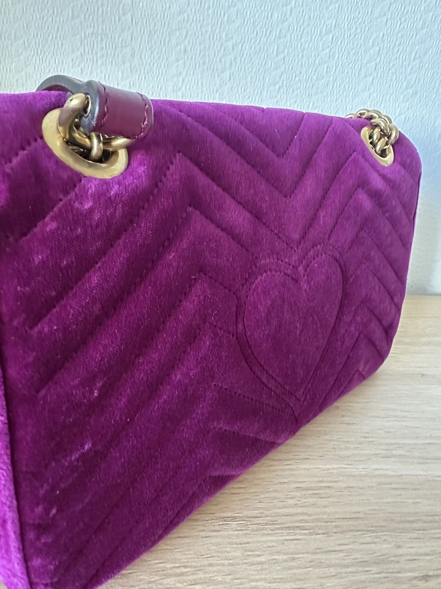 Gucci Borse da donna: Gucci Marmont Samttasche Lila – Usato da Bern venduto da ranine_praline 4