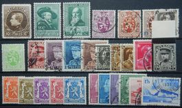 Belgien ex. Kat. 262-485 **/*/gest. 1929/38