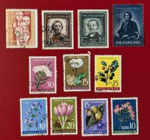 JUGOSLAWIEN SAMMLUNG AB 1949 PORTRAITS BLUMEN 1954 GEST.