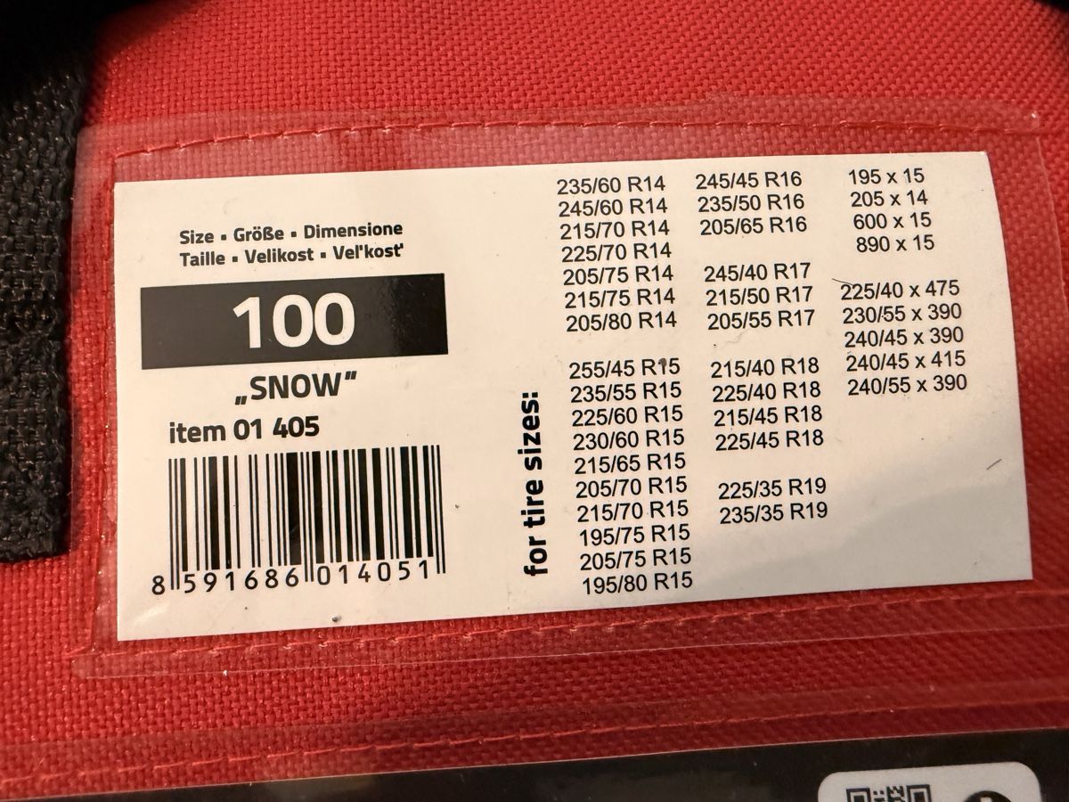 Chaînes à neige: Schneeketten Compass Snow 12, Grösse 100 – Neuf (Voir description) à Langnau am Albis par jor_v5c2 1