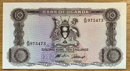 10 Shillings Uganda 1966!!! UNC!!! Rarität!!!