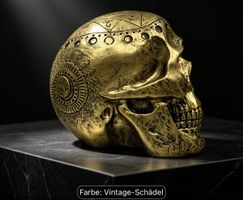 Deko Totenkopf goldfarben / NEU /  Zustand