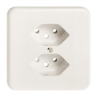 Frontset FH Standard zu Steckdose 2×T13 weiss, Feller