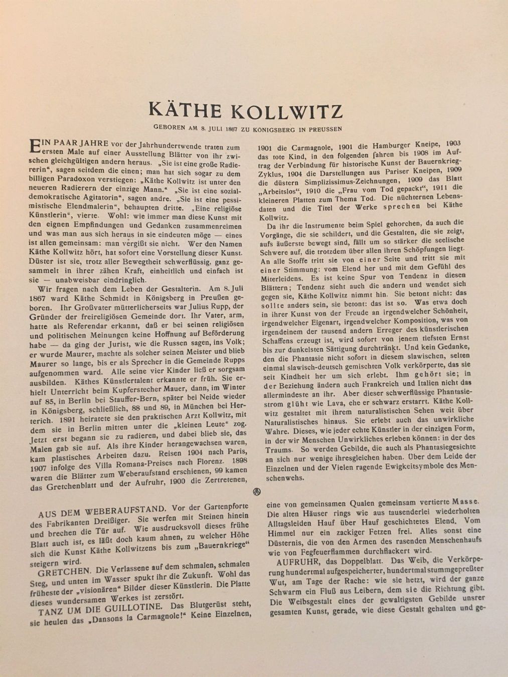Poster & Bilder: Bilder Mappe von Käthe Kollwitz  1902 – Gebraucht aus Zürich von Nofelet31 2