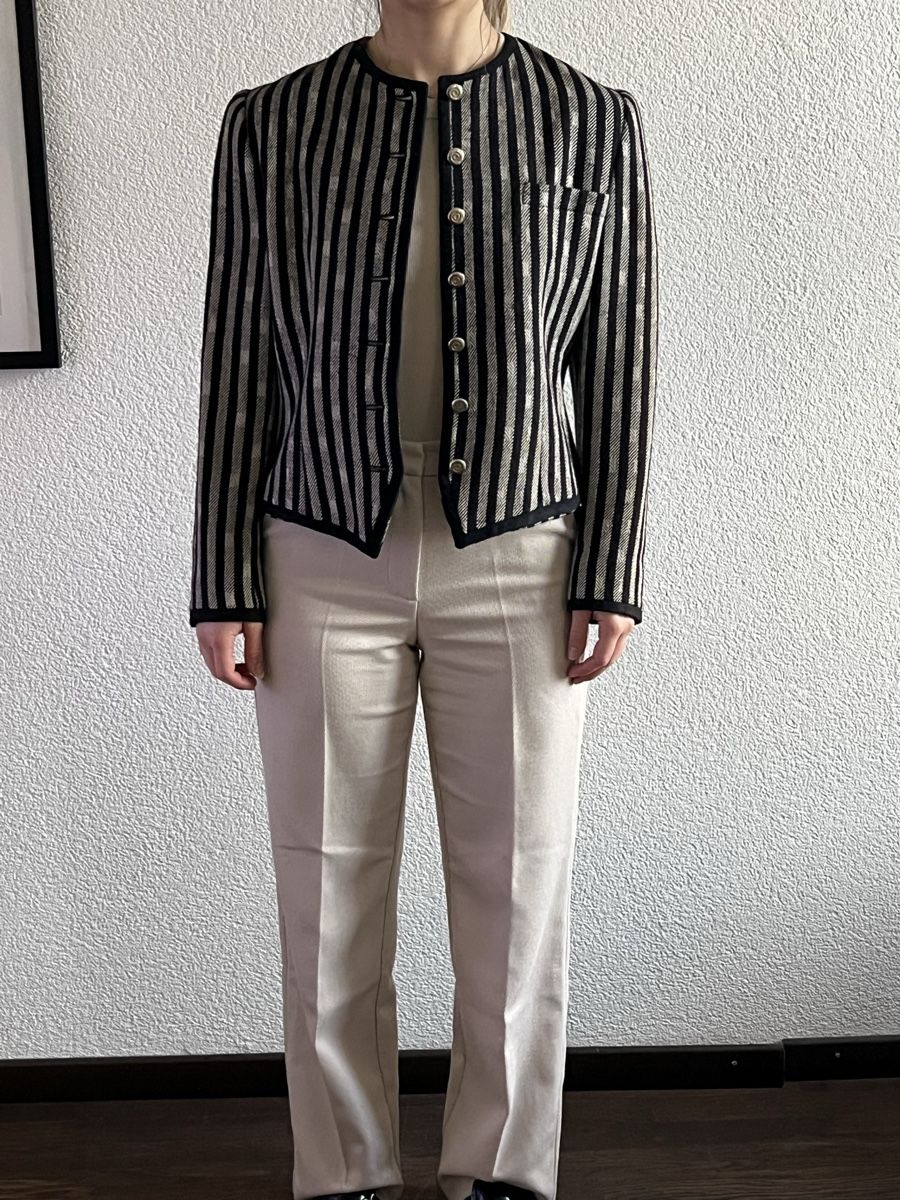 Jacken: Louis Féraud Blazer Jacke gestreift Gr 38 – Gebraucht aus Zürich von yvispirig