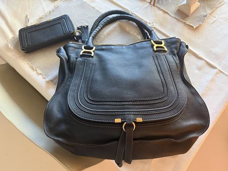 Chloé Marcie Large schwarz + Portemonnaie  unbenutzt