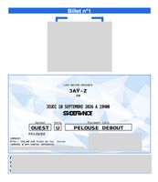 Jaÿ-z ticket - 10.09.26 Paris, Stade de France