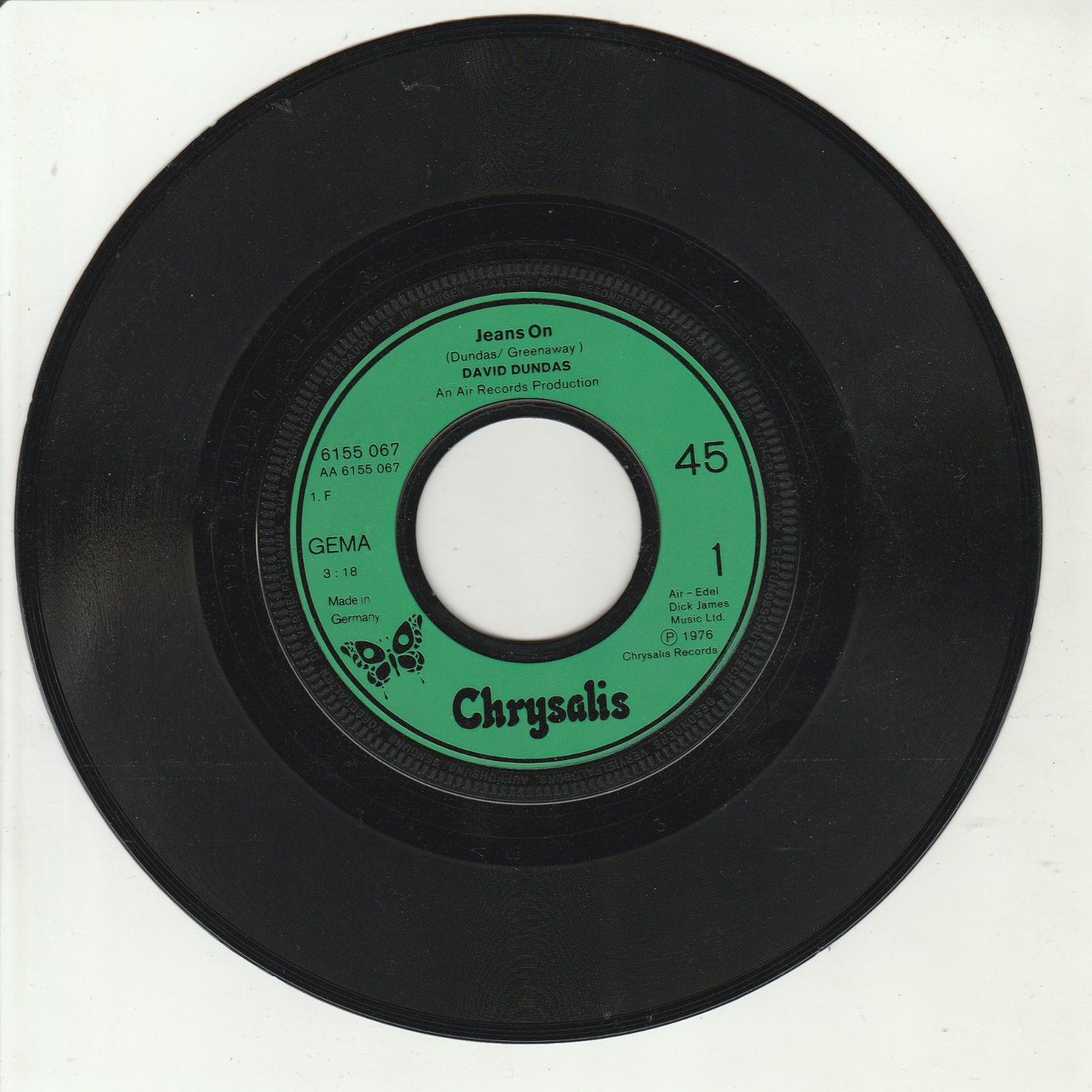 Dischi in vinile: David Dundas - Jeans on 7" Vinyl 1976 – Usato da Tübach venduto da JamesStone 2