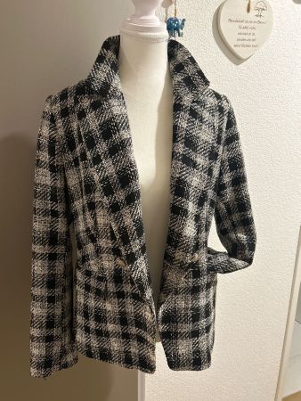 Blazer schwarz/weiss kariert von Morgen Gr.38