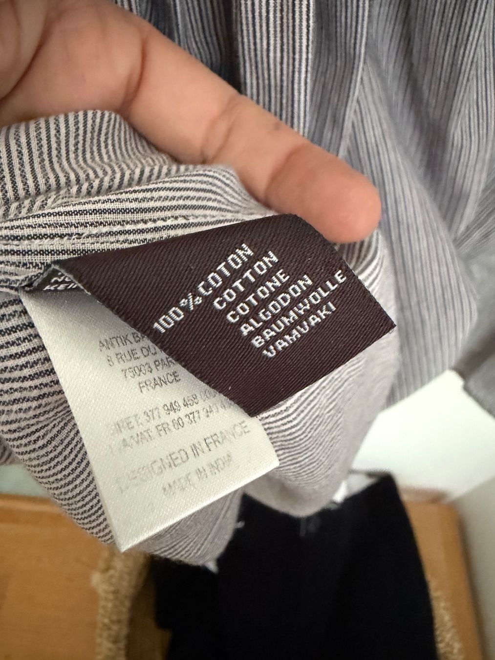 Antik Batik Camicette: Antik Batik Bluse Grösse L gestreift blau weiss – Usato da Nussbaumen AG venduto da normajeanbaker 4