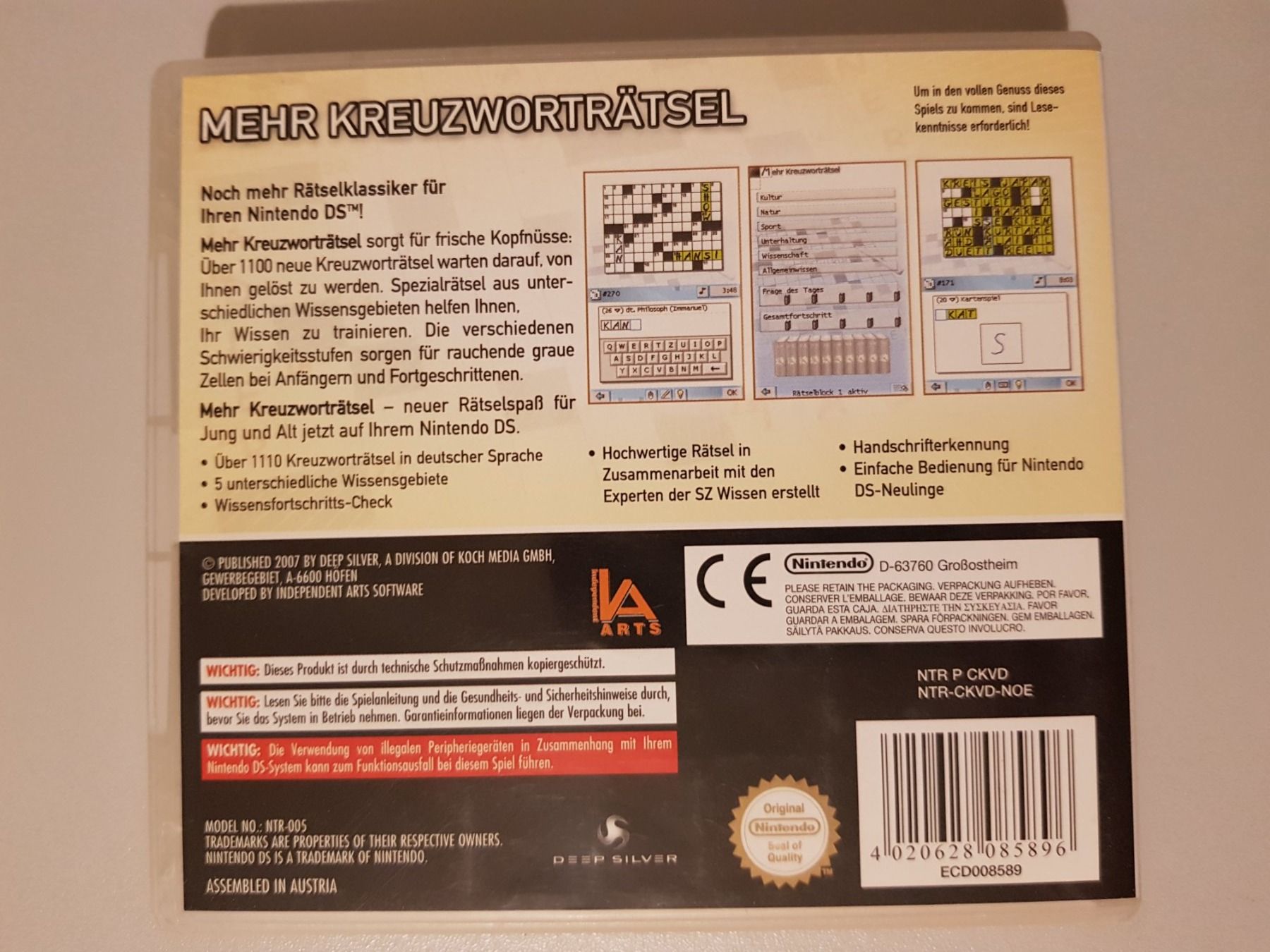 Nintendo Giochi: Mehr Kreuzworträtsel /DS – Usato da Münchenstein venduto da 2DGames 1