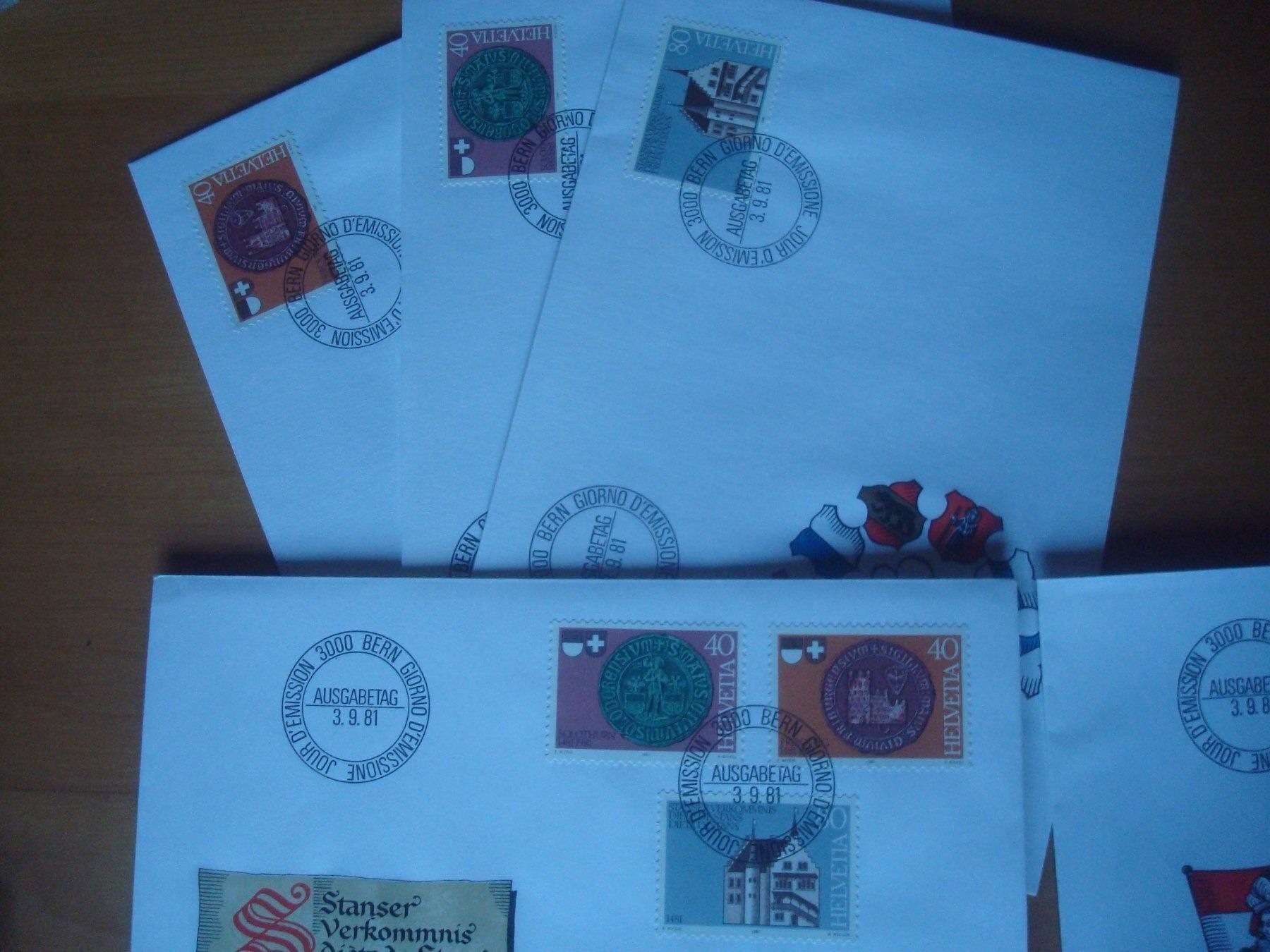 Tutti i francobolli: CH 1981 FDC Serie einzeln 4er – Usato da Gordola venduto da Polentaefung 1